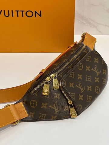 Louis Vuitton Rush Bumbag сумка мужские женские канва натуральная кожа коричневые премиум 130356IO