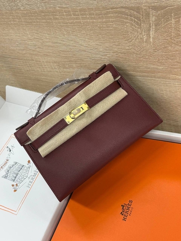 Hermes сумка женские натуральная кожа бордовые премиум 611158MX