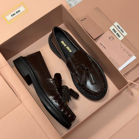 Miu Miu лоферы артикул 567523UE в интернет-магазине «GLOBESTYLE»