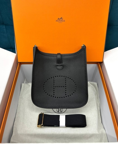 Hermes Evelyn сумка женские натуральная кожа черные премиум 954368UV