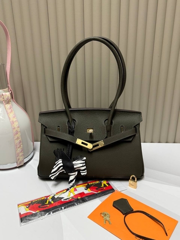 Hermes сумка женские натуральная кожа зеленые люкс 104749MJ
