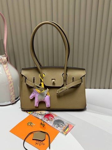 Hermes сумка женские натуральная кожа бежевые люкс 724538JD