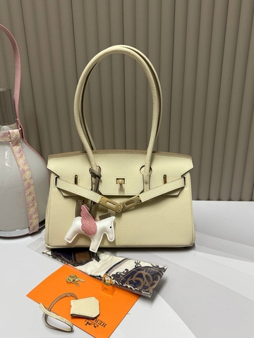 Hermes сумка женские натуральная кожа бежевые белые люкс 931030UJ