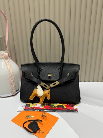 Hermes сумка женские натуральная кожа черные люкс 264995PQ