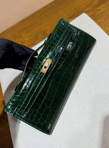 Hermes сумка женские натуральная кожа зеленые премиум 726531FA