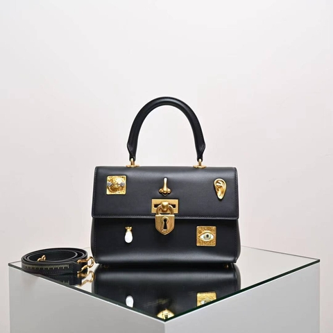 Schiaparelli сумка женские натуральная кожа черные премиум 897170VQ