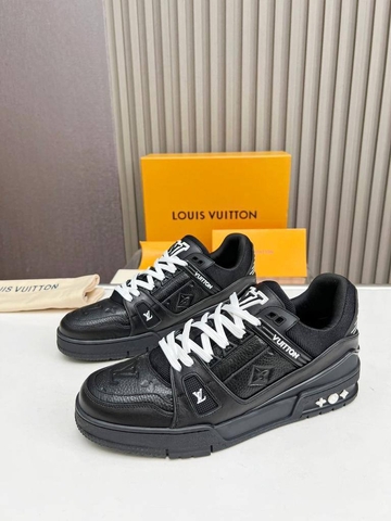 Louis Vuitton кроссовки мужские натуральная кожа летние весенние / осенние черные премиум 853517GK