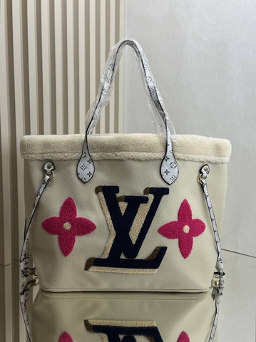 Louis Vuitton сумка женские натуральный мех натуральная кожа белые микс люкс 361762FD