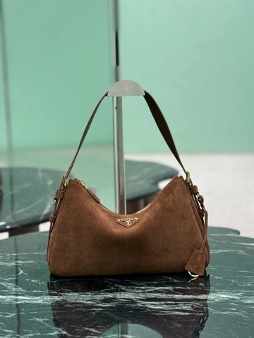 Prada Aimee сумка женские натуральная замша коричневые премиум 124073YN
