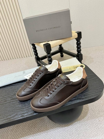 Brunello Cucinelli кроссовки мужские натуральная кожа летние весенние / осенние коричневые люкс 123919PF