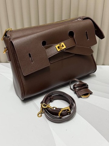 Balenciaga сумка женские натуральная кожа коричневые люкс 426726KI