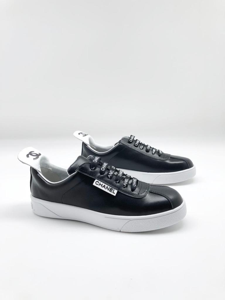 Chanel кроссовки люкс черный  в «Globestyle» арт.7063NG