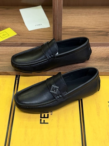 Fendi мокасины мужские натуральная кожа летние весенние / осенние черные премиум 308401TE