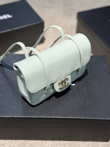 Chanel сумка женские натуральная кожа зеленые премиум 736681BO