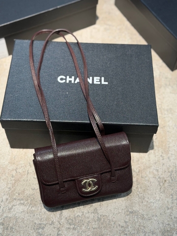 Chanel сумка женские натуральная кожа коричневые премиум 977700HD
