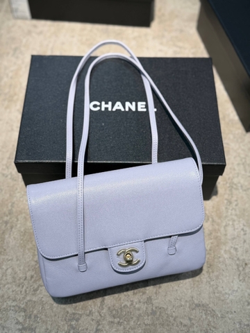Chanel сумка женские натуральная кожа голубые премиум 936673NJ