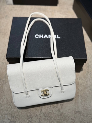 Chanel сумка женские натуральная кожа белые премиум 490901XV