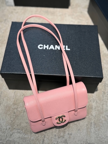 Chanel сумка женские натуральная кожа розовые премиум 122823VQ