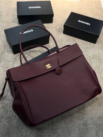 Chanel сумка женские натуральная кожа бордовые премиум 439987PZ