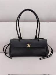 Chanel сумка женские натуральная кожа черные люкс 586186EJ