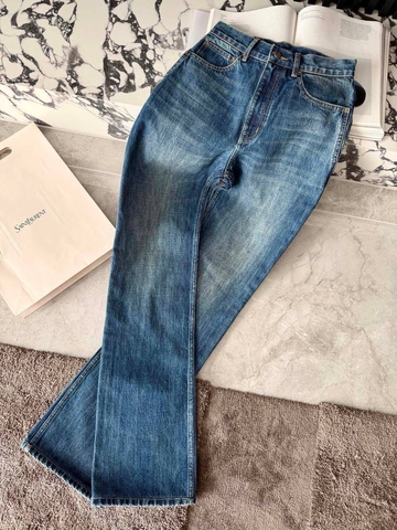 Yves Saint Laurent джинсы женские синие премиум 684432MP