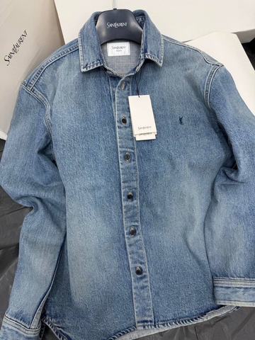 Yves Saint Laurent рубашка женские голубые премиум 346294GV