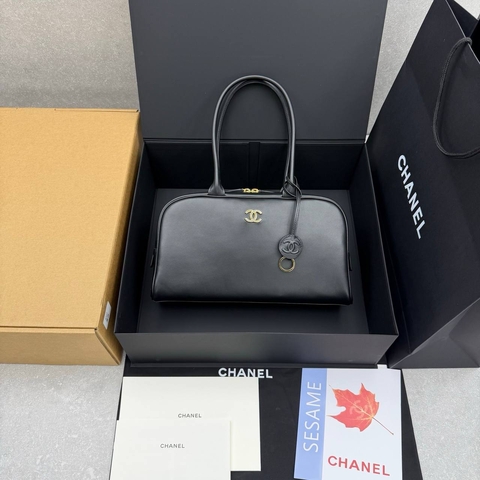 Chanel сумка женские натуральная кожа черные премиум 693927WG