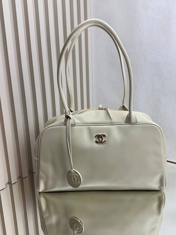 Chanel сумка женские натуральная кожа белые люкс 742558JV