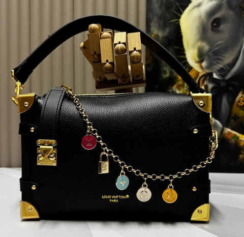 Louis Vuitton сумка женские натуральная кожа черные люкс 415932UZ