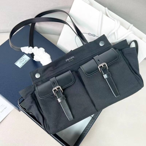 Prada сумка женские натуральная кожа черные премиум 270498XK
