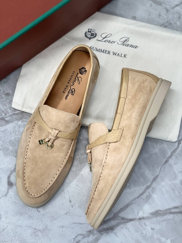 Loro Piana лоферы женские натуральная кожа натуральная замша летние весенние / осенние бежевые премиум 789924KC