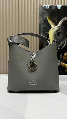 Balenciaga сумка женские натуральная кожа серые люкс 742221LM