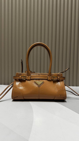 Prada сумка женские натуральная кожа оранжевые люкс 451339RE