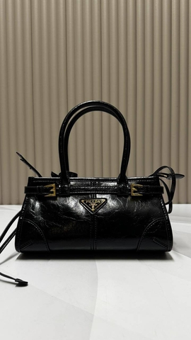 Prada сумка женские натуральная кожа черные люкс 552158YR