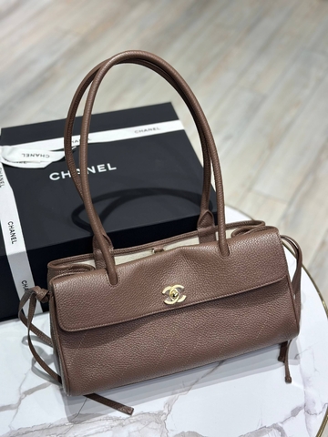 Chanel Shopping small сумка женские натуральная кожа коричневые премиум 334152TX
