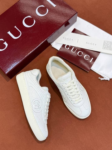 Gucci кроссовки женские натуральная кожа летние весенние / осенние белые премиум 603958IB