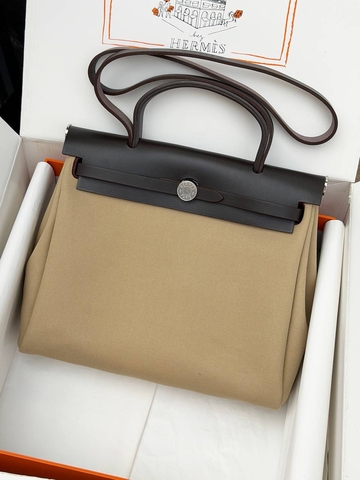 Hermes Harbag 31 сумка женские натуральная кожа текстиль бежевые премиум 333723SP