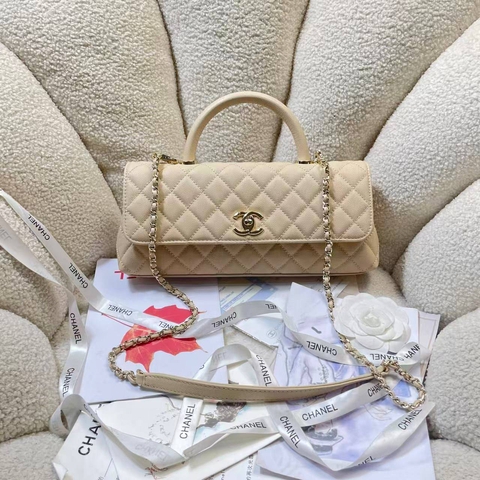 Chanel сумка женские натуральная кожа бежевые премиум 111083HW