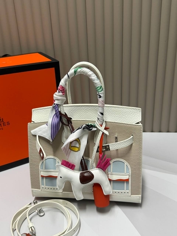 Hermes сумка женские натуральная кожа бежевые микс люкс 734181XA