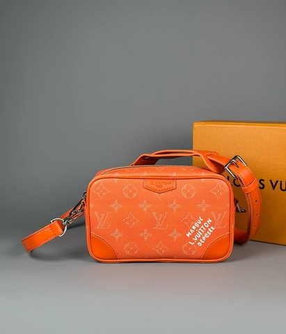 Louis Vuitton сумка мужские канва натуральная кожа оранжевые премиум 541559VZ
