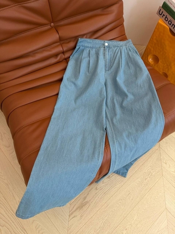 Yves Saint Laurent джинсы женские голубые премиум 653572BP