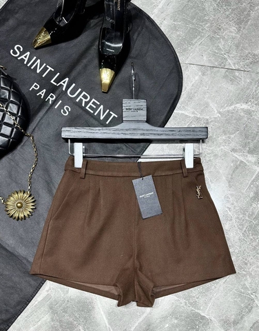 Yves Saint Laurent шорты женские коричневые премиум 135011FN