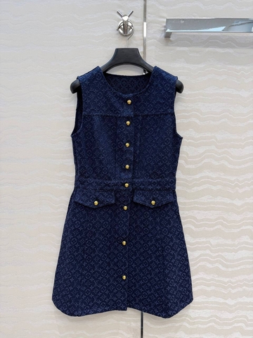 Louis Vuitton платье женские синие премиум 719507EN