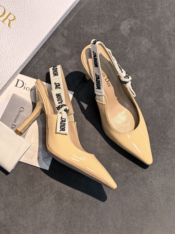Dior туфли женские натуральная кожа летние весенние / осенние бежевые премиум 689978OV