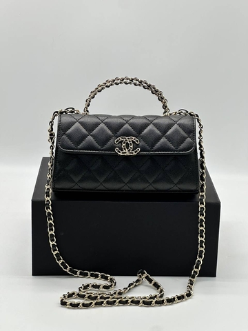 Chanel сумка женские натуральная кожа черные премиум 239676OY