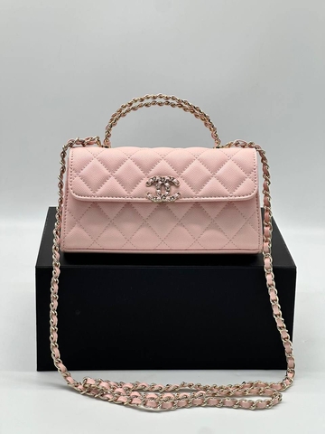Chanel сумка женские натуральная кожа розовые премиум 536745WL