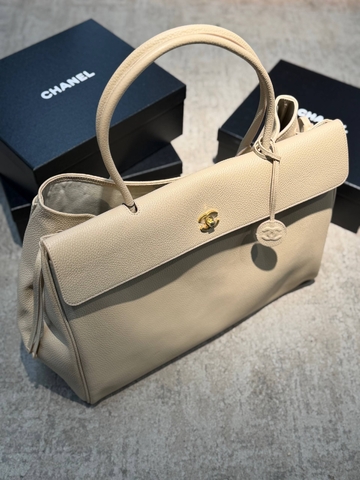 Chanel сумка женские натуральная кожа бежевые премиум 984180KB