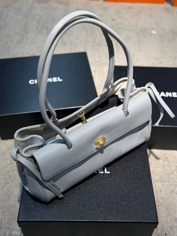 Chanel сумка женские натуральная кожа голубые премиум 959659FG