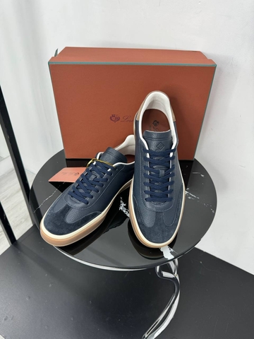 Loro Piana кроссовки мужские натуральная кожа натуральная замша весенние / осенние синие премиум 710533UC