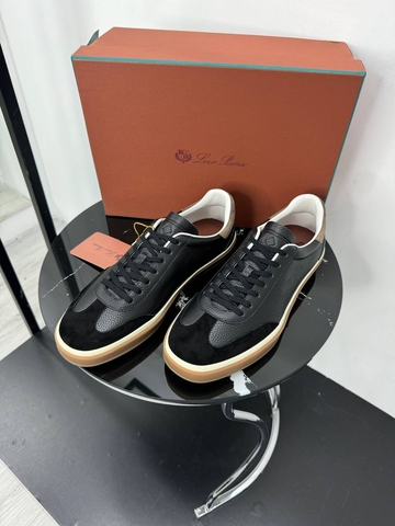 Loro Piana кроссовки мужские натуральная кожа натуральная замша весенние / осенние черные премиум 453140TC